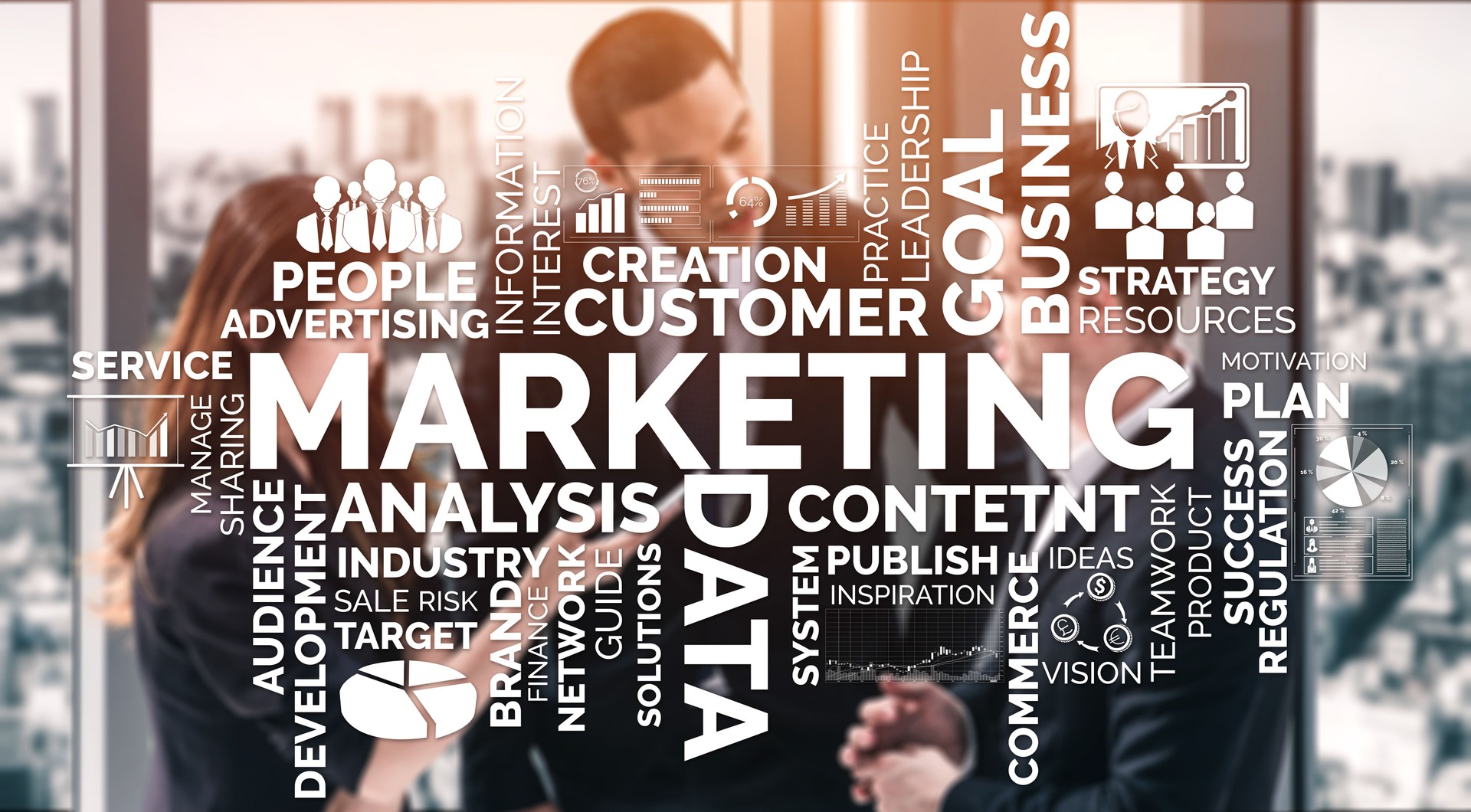 Marketing du concept d'entreprise de technologie numérique
